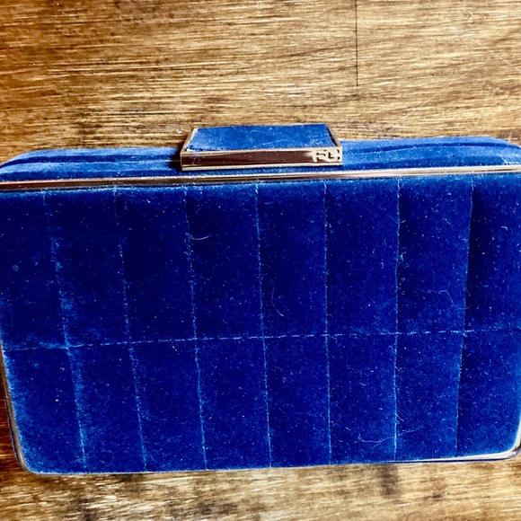 Blue pursue with gold chain. Never used. - Picture 5 of 5